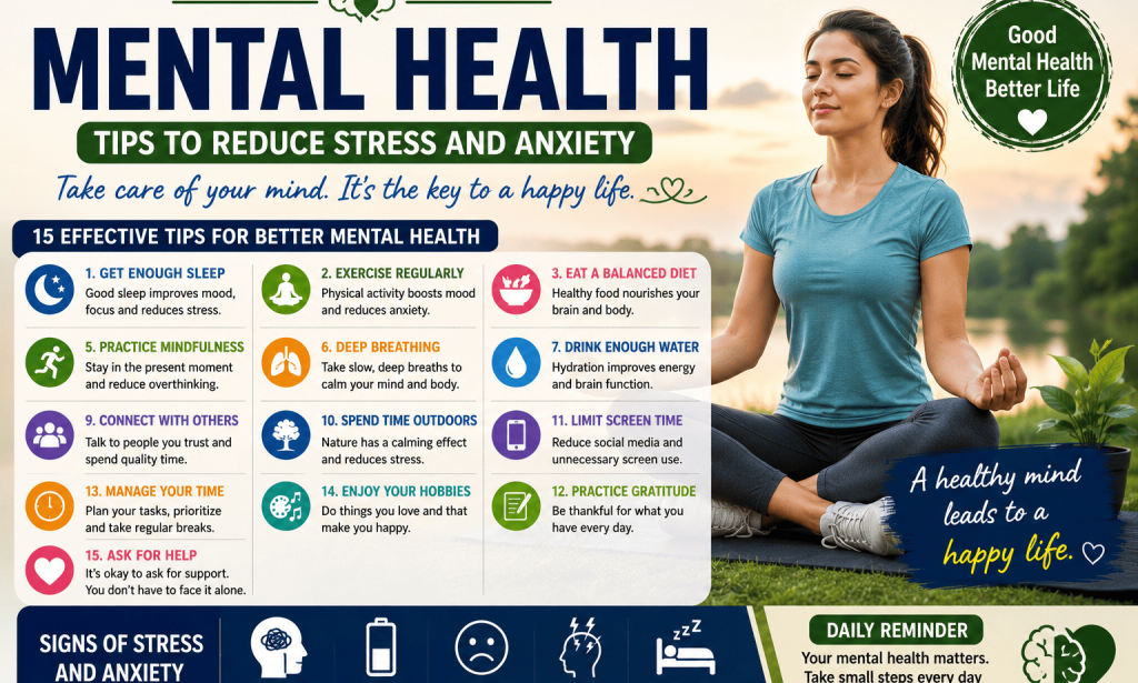 Mental Health: 15 Effective Tips to Reduce Stress and Anxiety Naturally