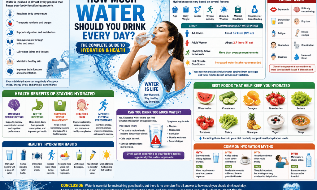 How Much Water Should You Drink Every Day? Myths and Facts