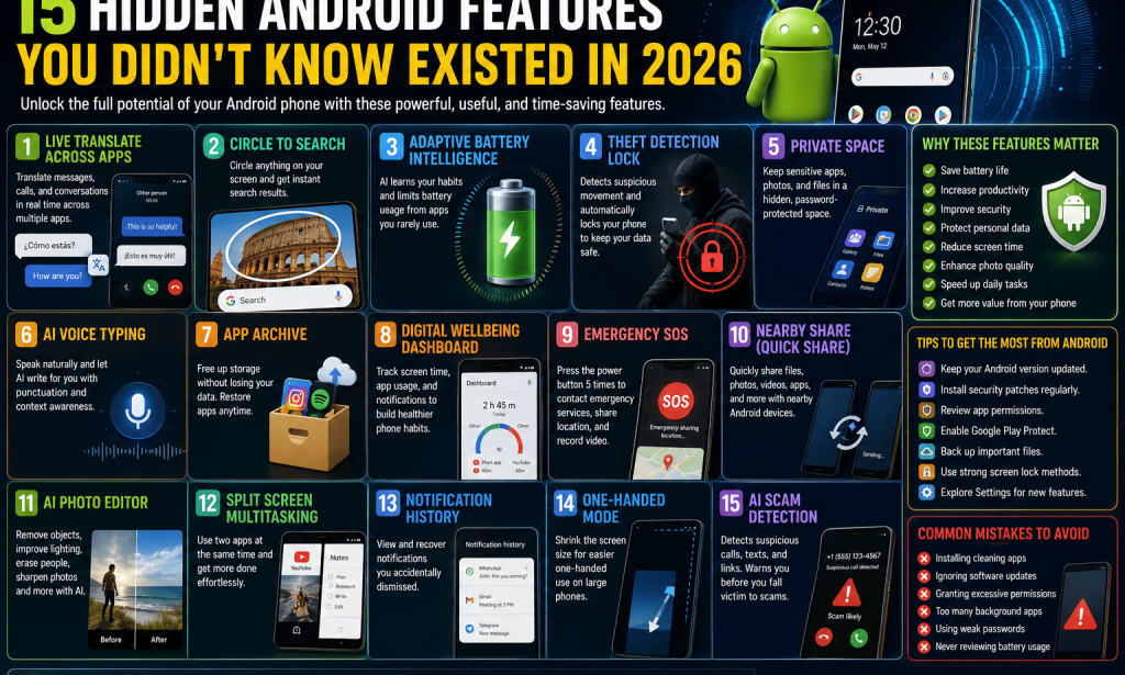 15 Hidden Android Features You Didn't Know Existed in 2026