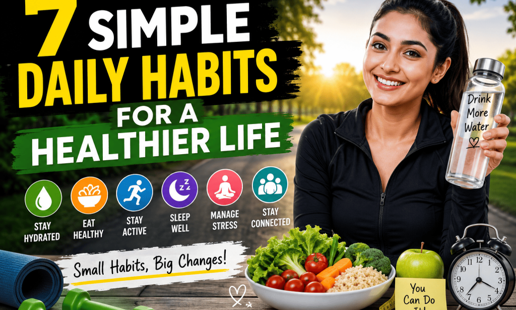 7 Simple Daily Habits for a Healthier Life | 1000+ Word Health Vlog Script